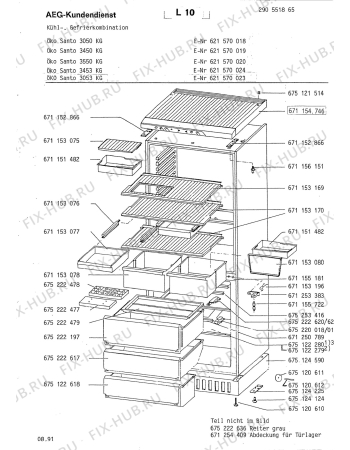 Взрыв-схема холодильника Aeg S3053 KG - Схема узла Housing 001